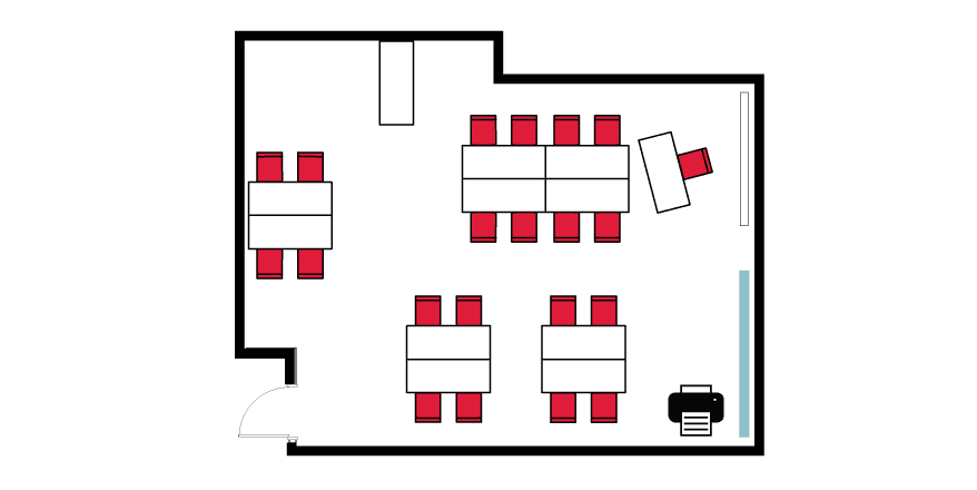 Library 284 Room Layout